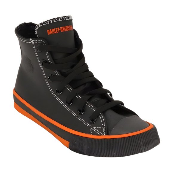Harley-Davidson Other - Harley-Davidson Footwear Mens Nathan Vulcanized Sneaker, Black/Orange, Size 7